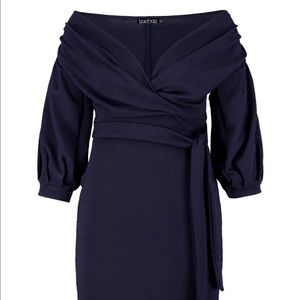 Off the Shoulder Wrap Dress